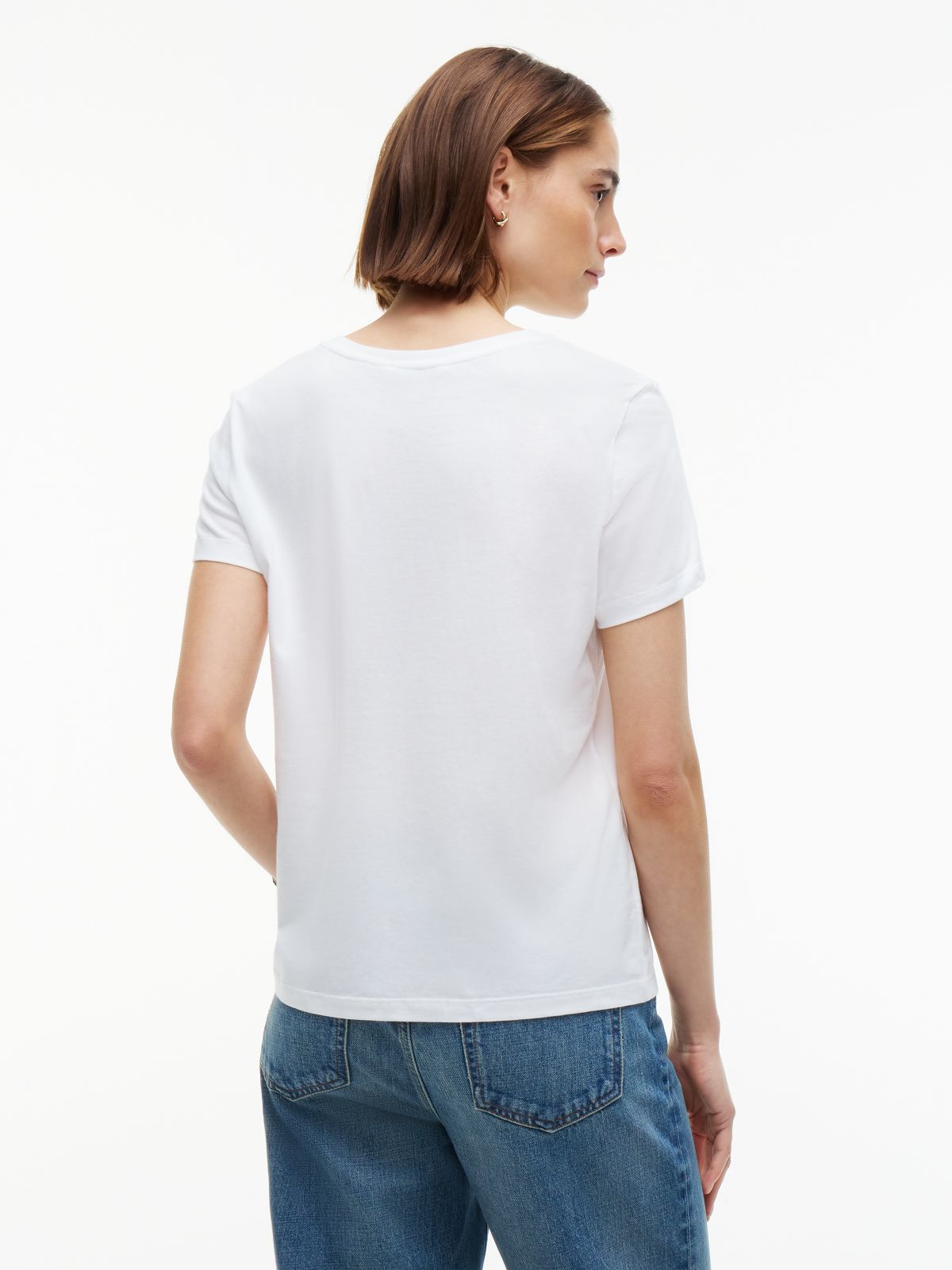 Embroidered Tommy Logo T-Shirt — White