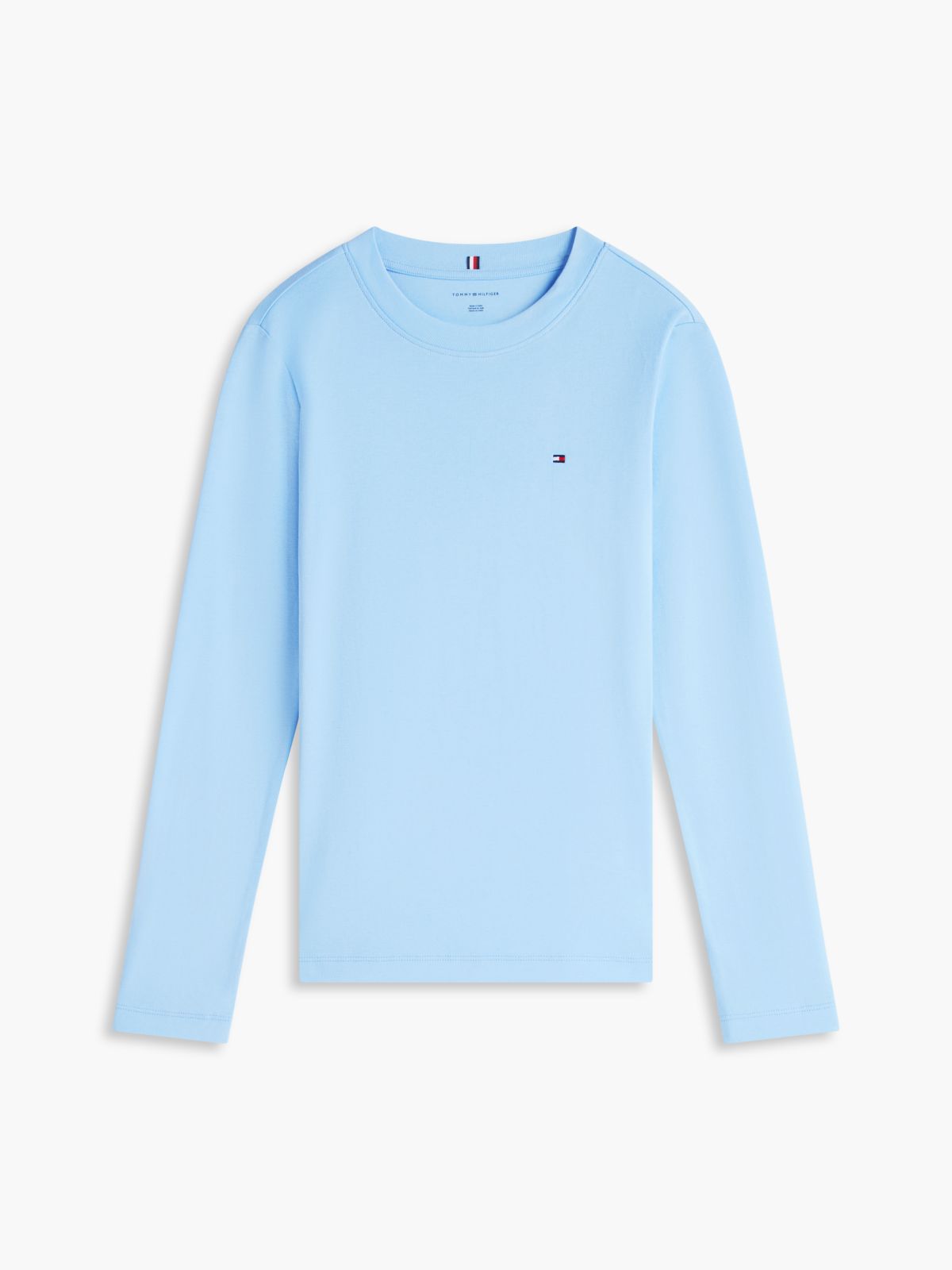 Long-Sleeve Crewneck Favorite T-Shirt — Light Blue