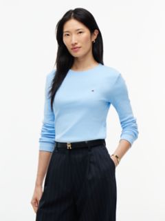 Long-Sleeve Crewneck Favorite T-Shirt — Light Blue 1