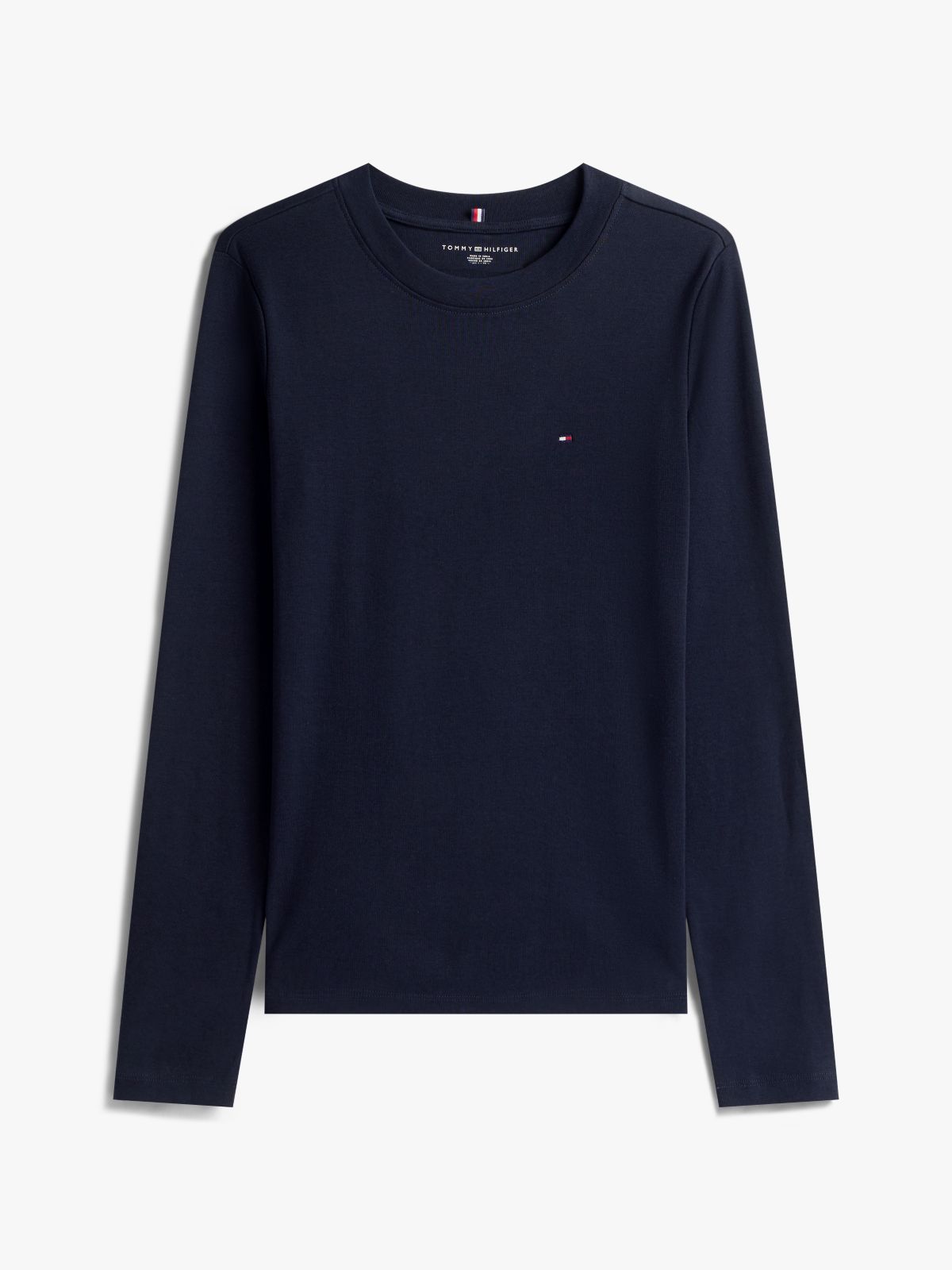 Long-Sleeve Crewneck Favorite T-Shirt — Navy Blue