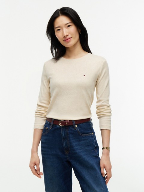 Женские футболки Tommy Hilfiger Long-Sleeve Crewneck Favorite T-Shirt