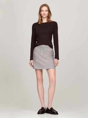 Long-Sleeve Crewneck Favorite T-Shirt, Chocolate
