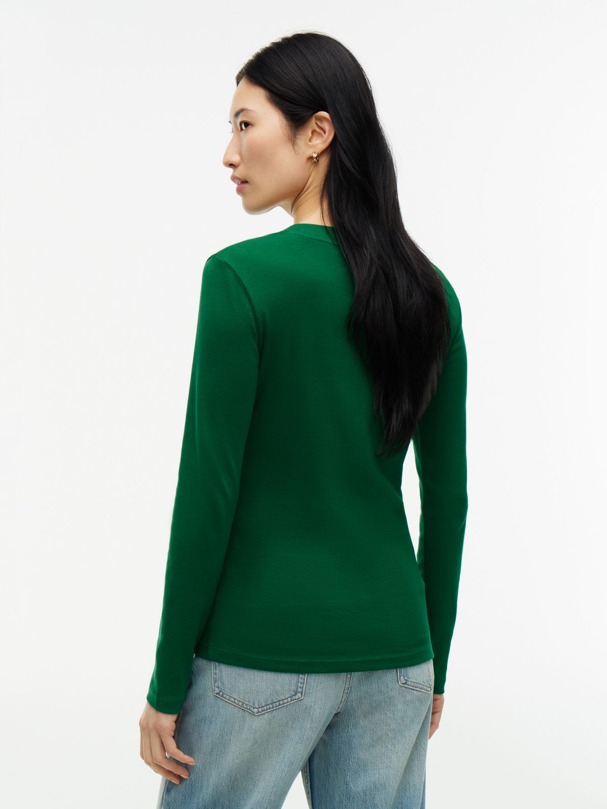Long-Sleeve Crewneck Favorite T-Shirt — Nouveau Green