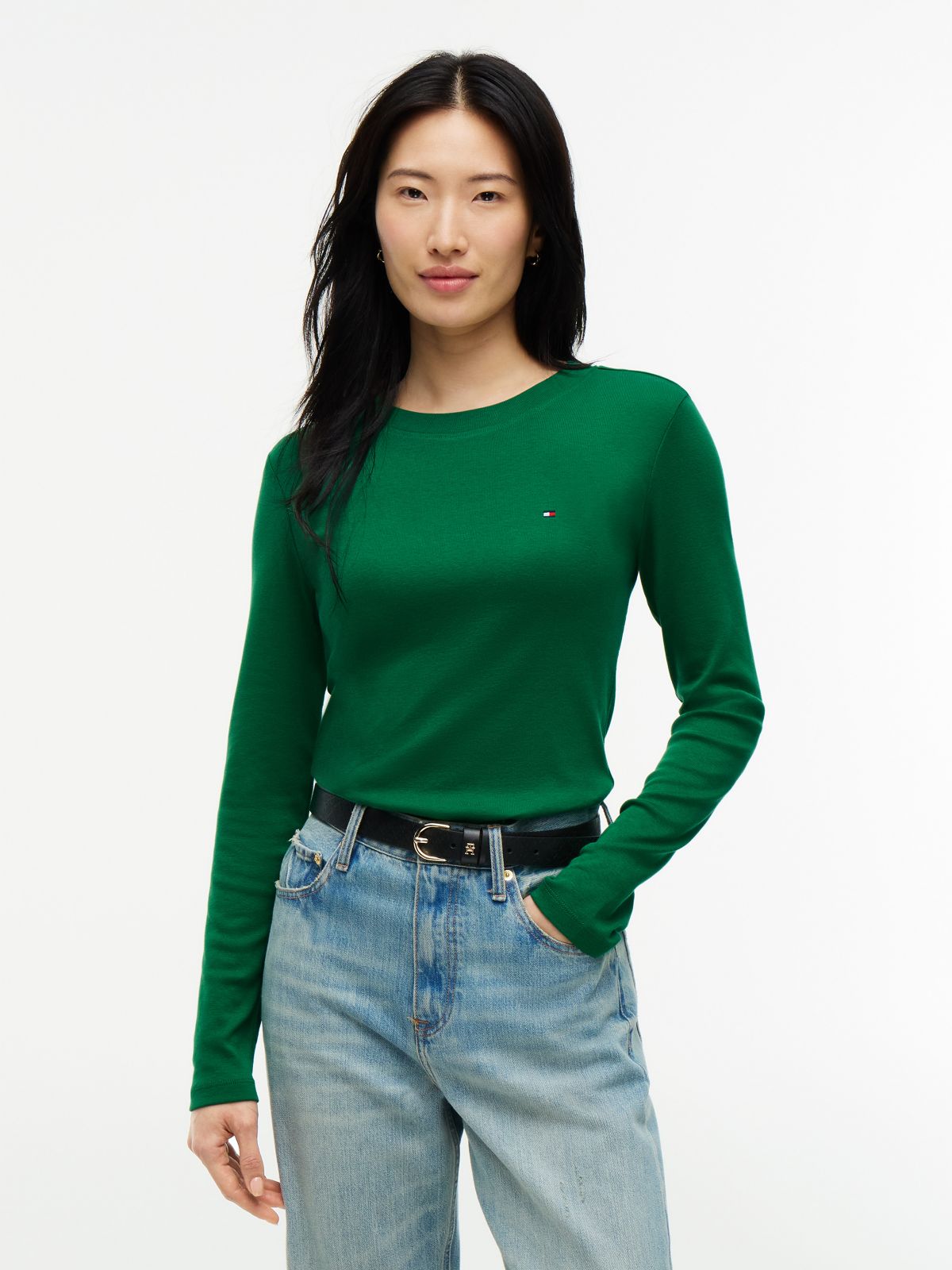 Long-Sleeve Crewneck Favorite T-Shirt — Nouveau Green