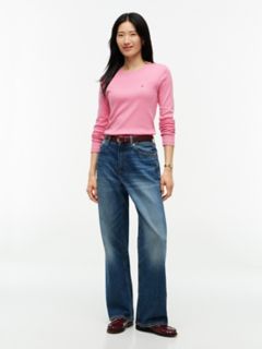 Long-Sleeve Crewneck Favorite T-Shirt — Mystic Pink 2