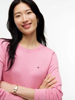 Long-Sleeve Crewneck Favorite T-Shirt — Mystic Pink 3