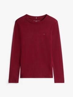 Long-Sleeve Crewneck Favorite T-Shirt — Burgundy 5
