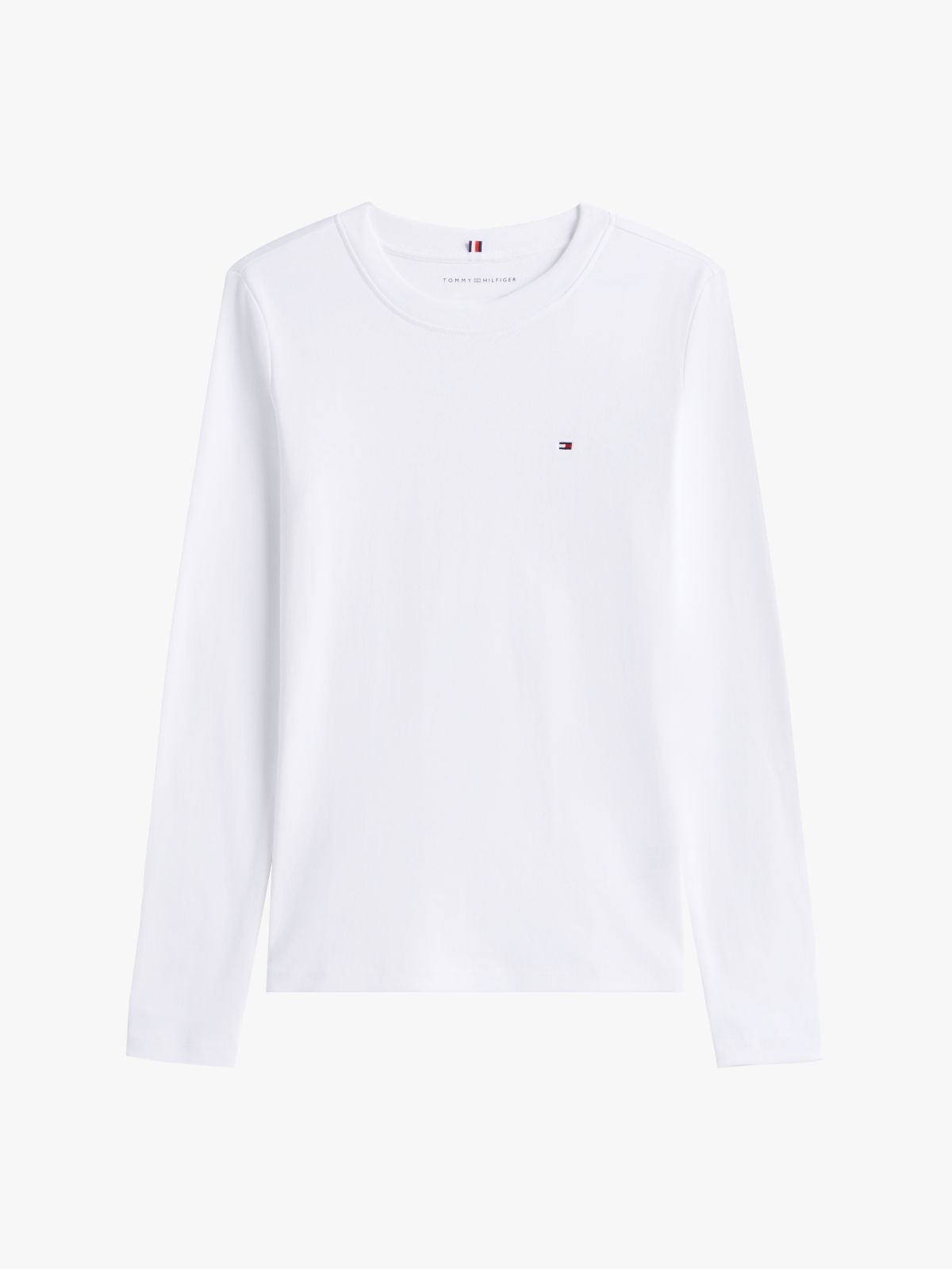 Long-Sleeve Crewneck Favorite T-Shirt — White