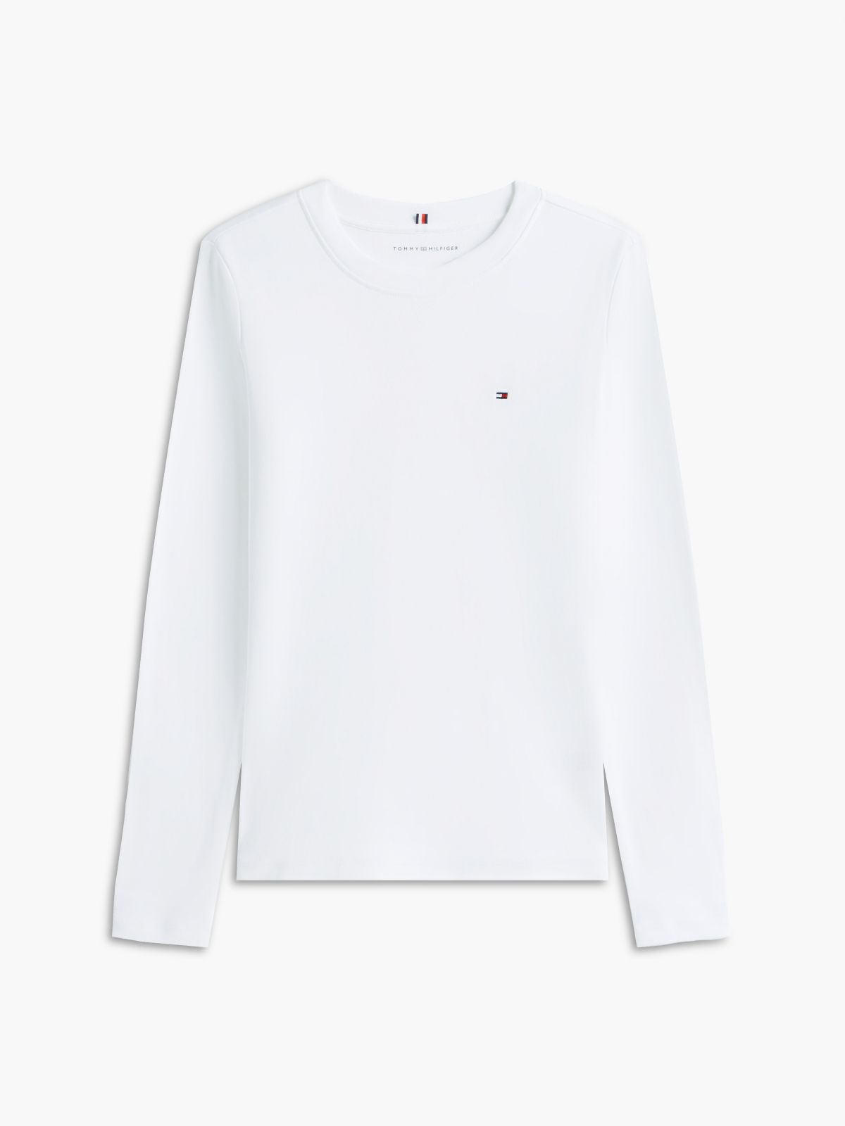 Long-Sleeve Crewneck Favorite T-Shirt — White
