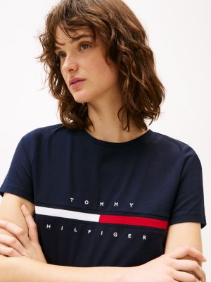 Embroidered Flag Stripe Logo T-Shirt | Tommy Hilfiger