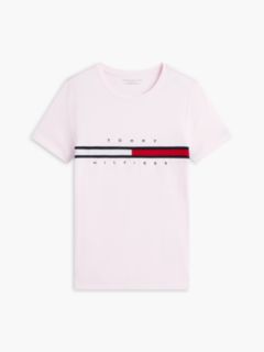 Embroidered Flag Stripe Logo T-Shirt — Light Pink 5