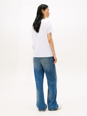 Embroidered Flag Stripe Logo T-Shirt | Tommy Hilfiger USA