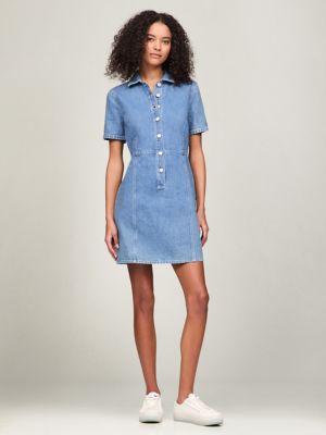 Short Sleeve Denim Dress Tommy Hilfiger USA