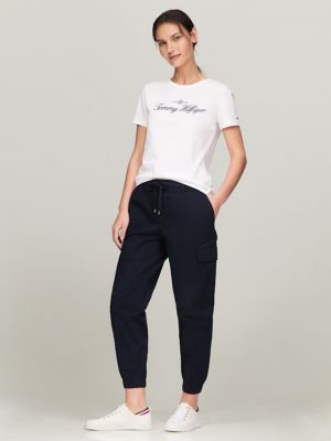 Embroidered Signature Slim Fit T-Shirt | Tommy Hilfiger USA 