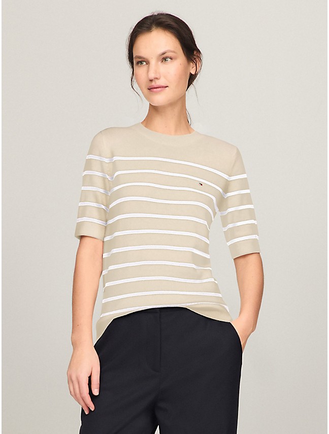 Tommy Hilfiger short-sleeve ribbed-knit Top - Farfetch