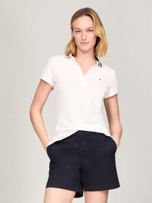 Split-Neck Polo, Optic White