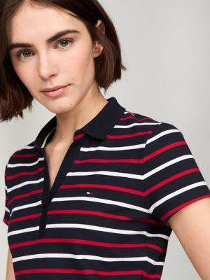 Stripe Split-Neck Polo | Tommy Hilfiger USA
