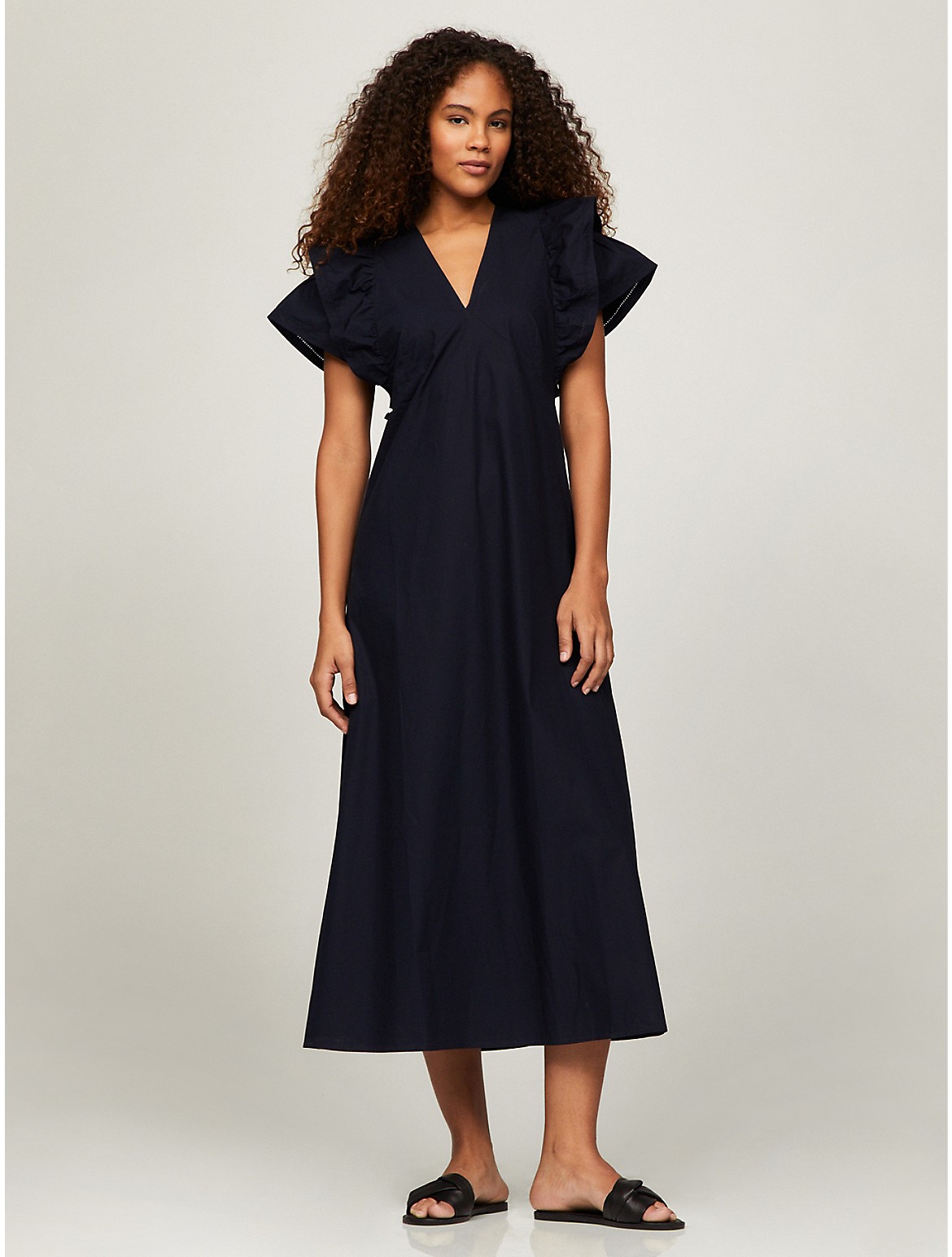 Tommy Hilfiger Women's Ruffle-Sleeve Maxi Dress