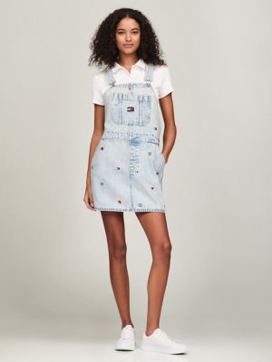 Flag Motif Denim Overall Dress | Tommy Hilfiger