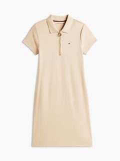 Zip Polo Dress — Clayed Pebble 5