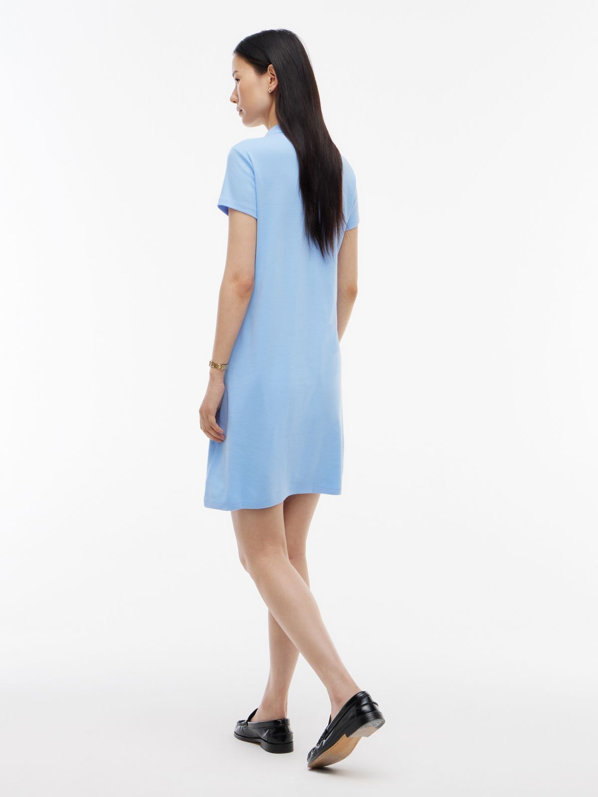 Zip Polo Dress — Vessel Blue