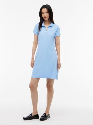 Zip Polo Dress, Vessel Blue