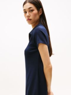 Zip Polo Dress — Navy Blue 3