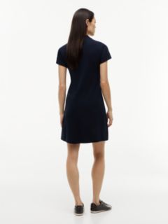 Zip Polo Dress — Navy Blue 4