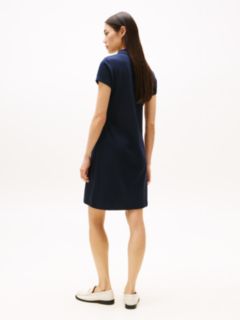 Zip Polo Dress — Navy Blue 5