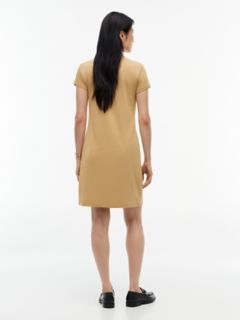 Zip Polo Dress — Classic Khaki 4