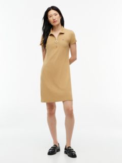 Zip Polo Dress — Classic Khaki 1