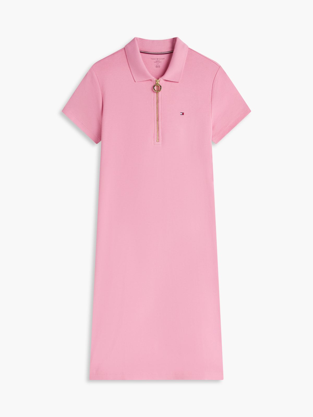 Zip Polo Dress — Mystic Pink