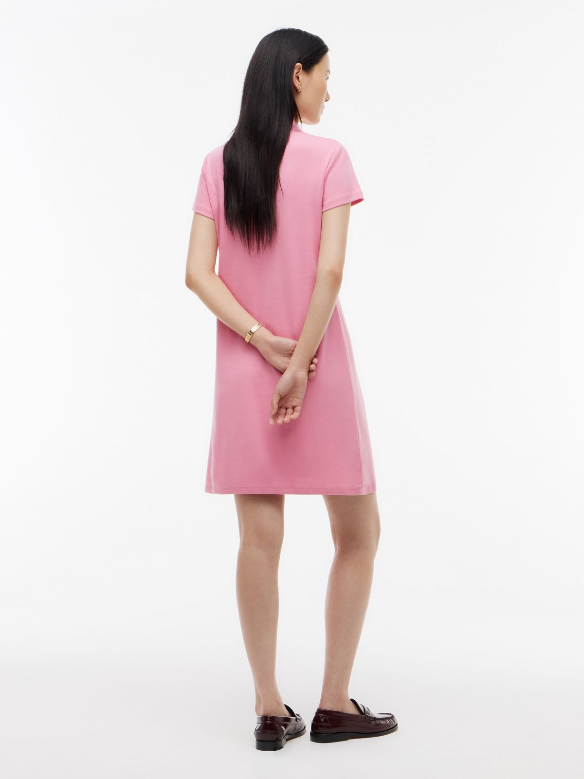 Zip Polo Dress — Mystic Pink