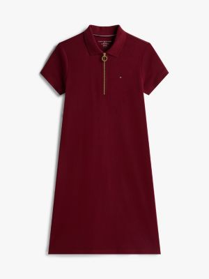 knee length dresses for ladies Casual Chic Zip-Front Polo Midi Dress main image 0
