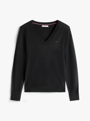 Женские свитеры Tommy Hilfiger Viscose-Blend V-Neck Sweater — фото 5