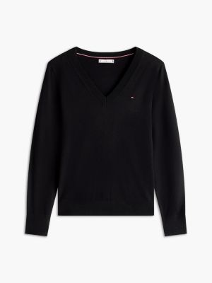 Женские свитеры Tommy Hilfiger Viscose-Blend V-Neck Sweater — фото 6
