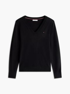 Viscose-Blend V-Neck Sweater — Black 6