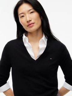 Viscose-Blend V-Neck Sweater — Black 3