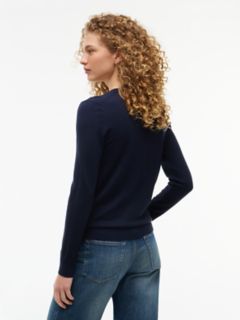 Viscose-Blend V-Neck Sweater — Navy Blue 4