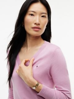 Viscose-Blend V-Neck Sweater — Mystic Orchid 3