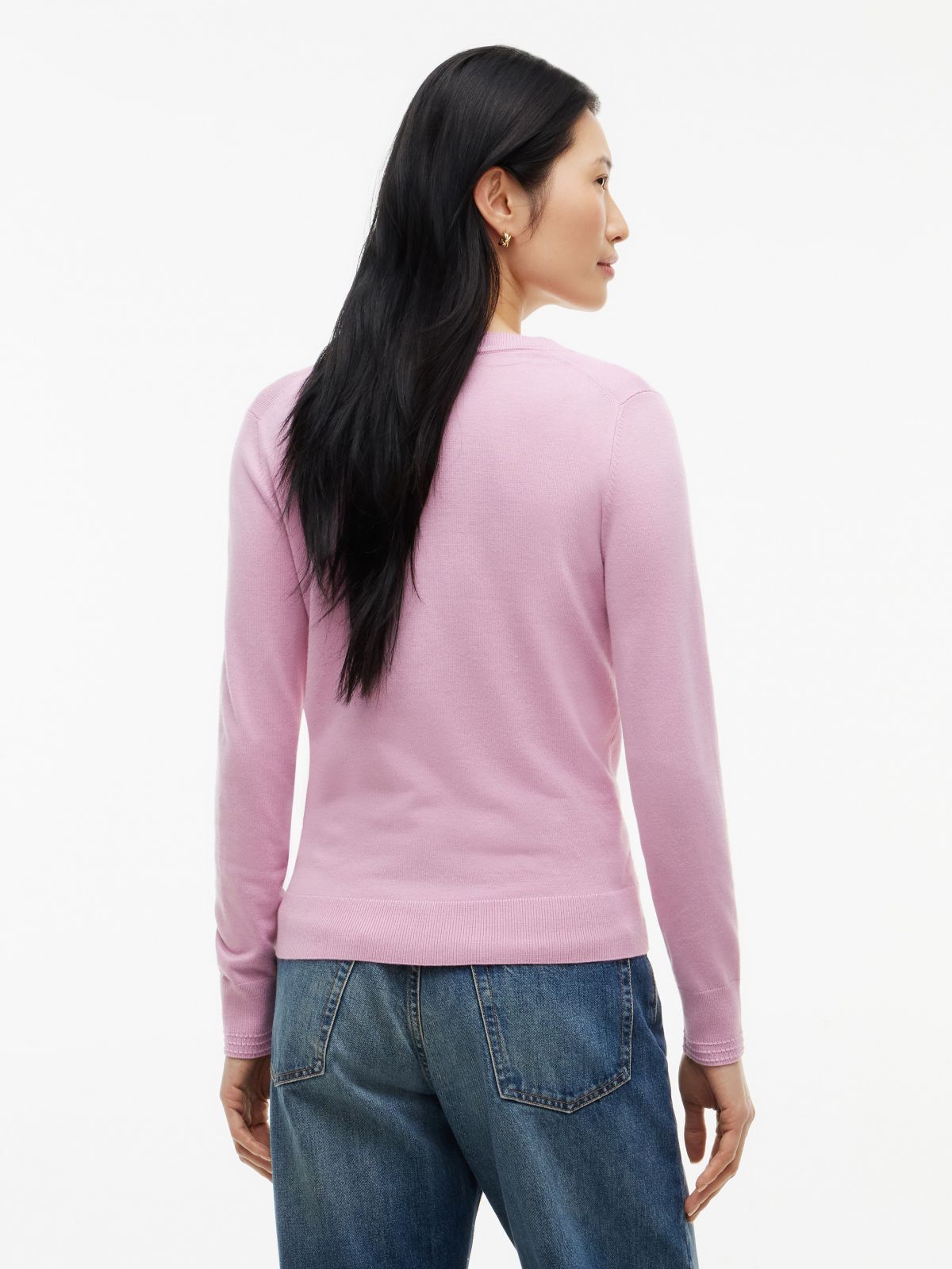 Viscose-Blend V-Neck Sweater — Mystic Orchid