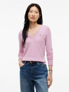 Viscose-Blend V-Neck Sweater — Mystic Orchid 1