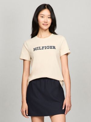 Embroidered Hilfiger Logo T-Shirt, Mudstone