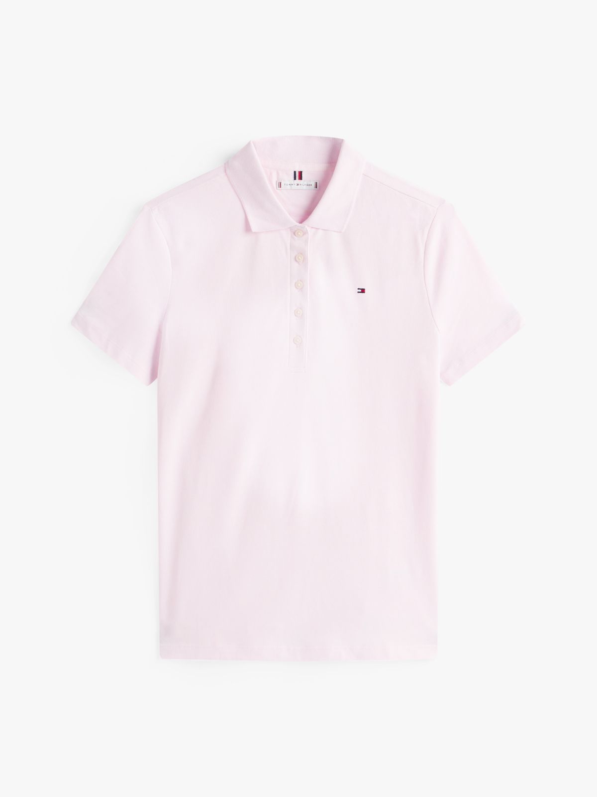 Classic Fit Stretch Cotton Polo — Light Pink