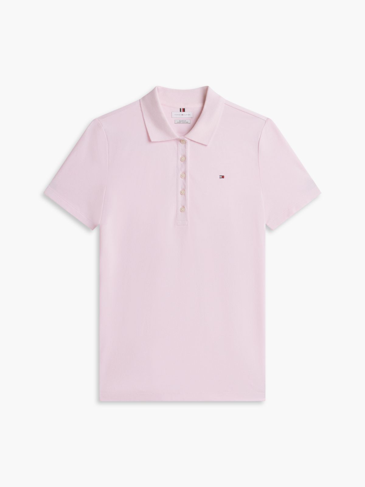 Classic Fit Stretch Cotton Polo — Light Pink