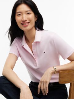 Classic Fit Stretch Cotton Polo — Light Pink 3