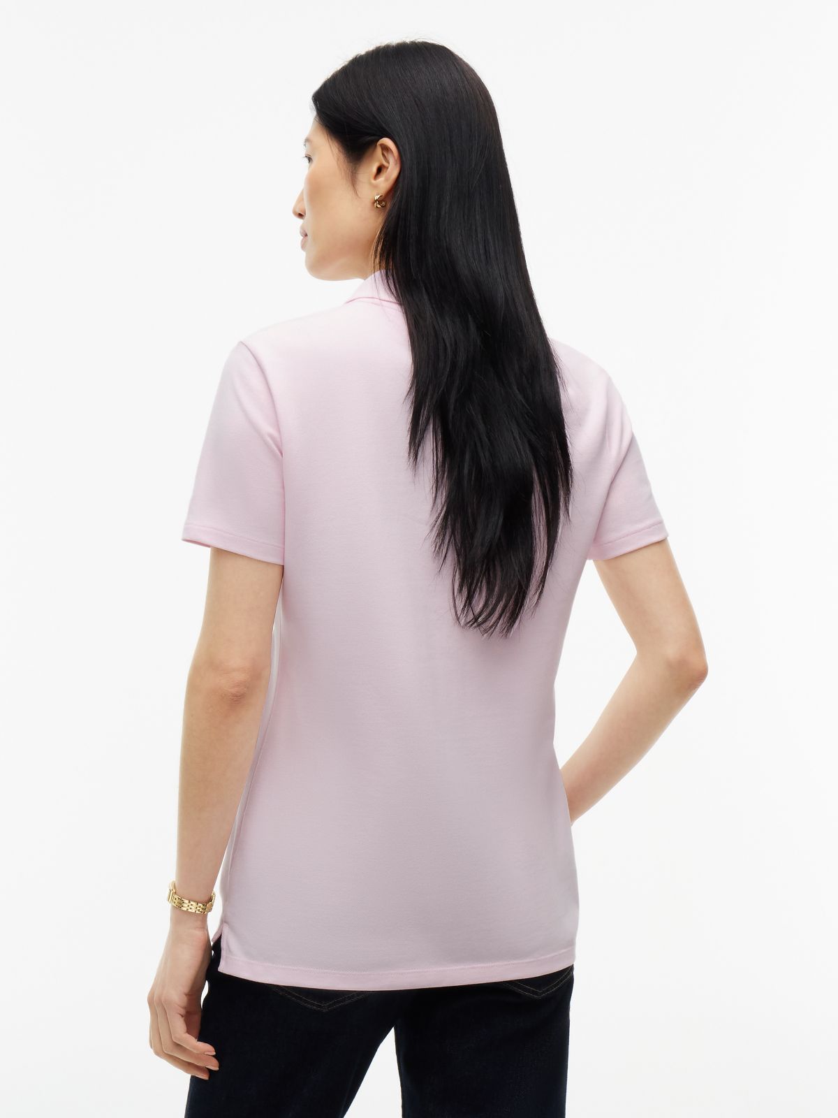 Classic Fit Stretch Cotton Polo — Light Pink