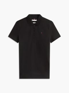 Classic Fit Stretch Cotton Polo — Black 5