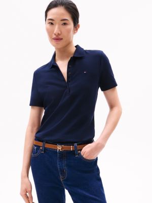 Stretch-Cotton Polo, Navy