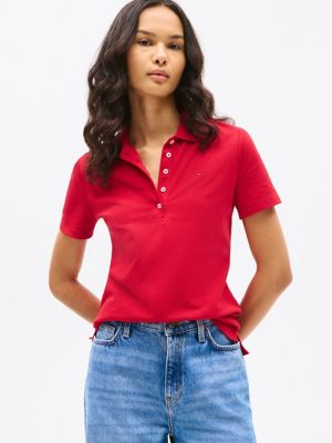 Cotton polo shirts for women best sale